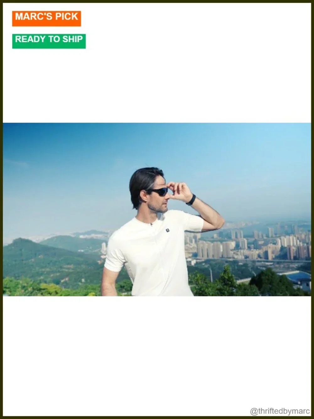 Polarized Corning Glass Lens Sunglasses for Men Wrap Around Driving